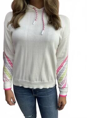 NEW WISPR sporty stripe hoodie in chromium